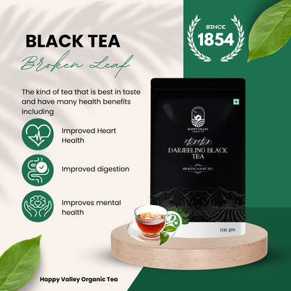 Darjeeling black tea package with health benefits 