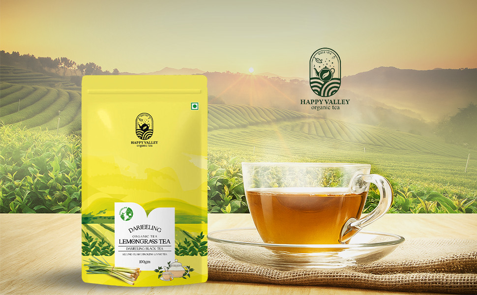Darjeeling Lemongrass Black Tea served hot for a refreshing tea experience.